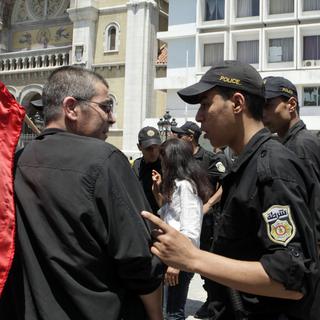 Les tensions persistent en Tunisie (comme icià Tunis le 2 juin.) [Zoubeir Souissi]