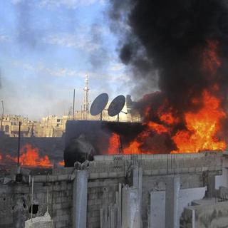 Homs est sous les bombardements depuis 20 jours. [Ap Photo]