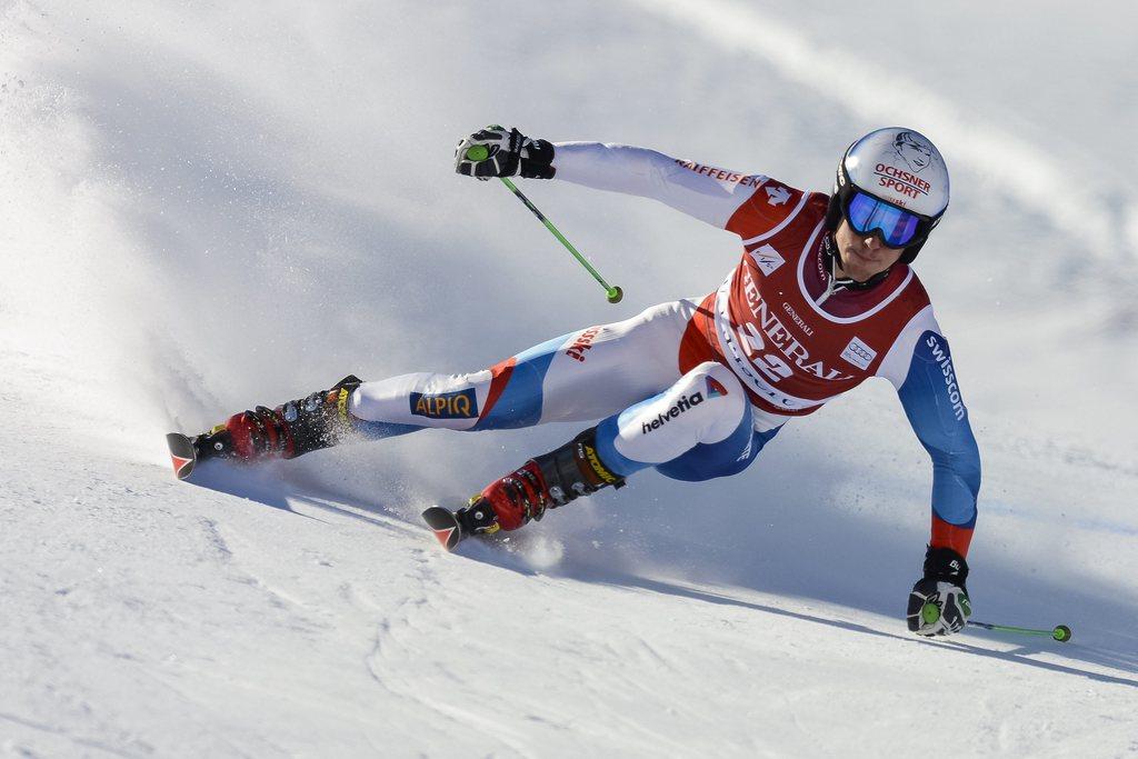 En perdition à Val d'Isère, Carlo Janka retrouvera-t-il quelques couleurs en Italie? [KEYSTONE - JEAN-CHRISTOPHE BOTT]