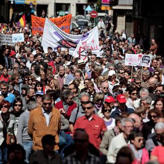 En Espagne, les manifestations contre l'austérité se radicalisent. [MANUEL BRUQUE]