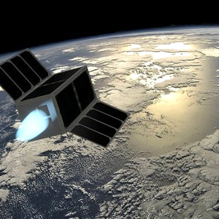 Un satellite survolant la terre