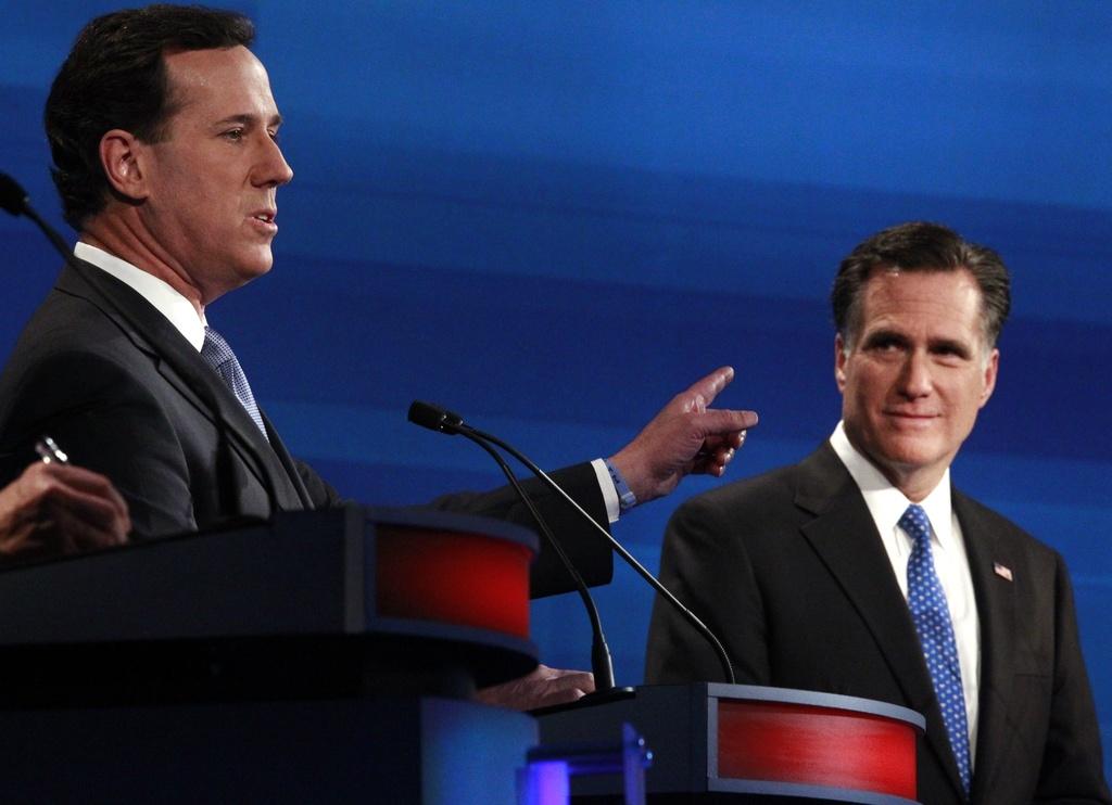 Le Parti républicain - qui a perdu les résultats de huit circonscriptions - a finalement déclaré vainqueur Rick Santorum dans l'Iowa. [KEYSTONE - Charles Dharapak]
