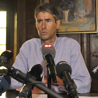 Christian Varone lors de la conférence de presse qu'il a tenue ce vendredi 3 août 2012. [Maxime Schmid]