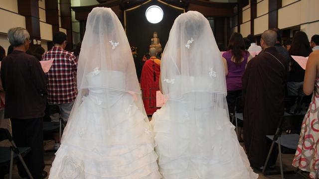 Un mariage homosexuel bouddhiste à Taïwan. [BUDDHIST HONGSHI COLLEGE]