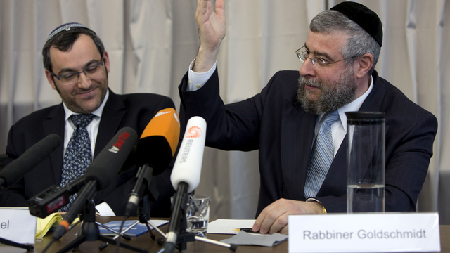 La communauté juive a défendu la circoncision religieuse lors d'une conférence de presse à Berlin, le 12 juillet dernier. [David Gannon]