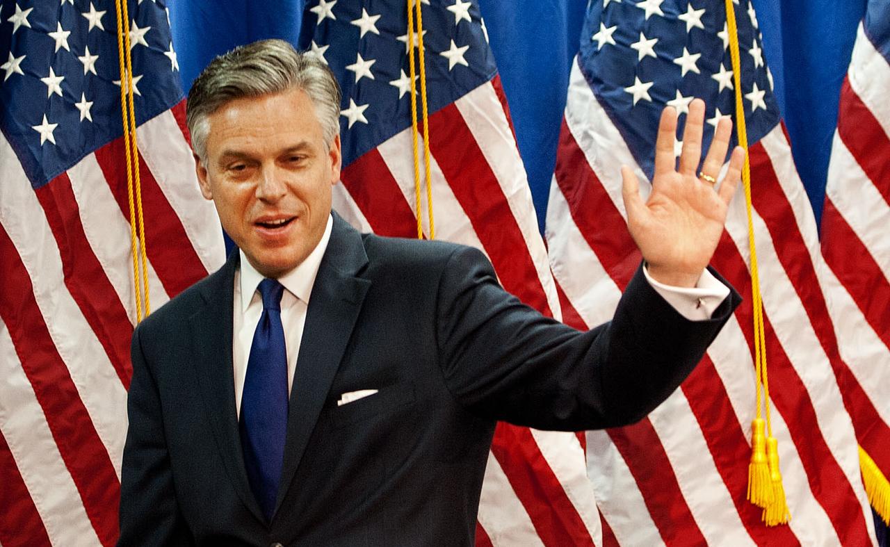 Jon Huntsman appelle désormais à soutenir Mitt Romney. [AFP - Paul J. Richards]