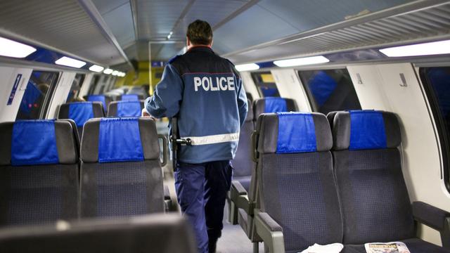 Agressions, menaces, vols: les violences sont en nette augmentation dans les trains helvétiques. [KEYSTONE - Gaëtan Bally]