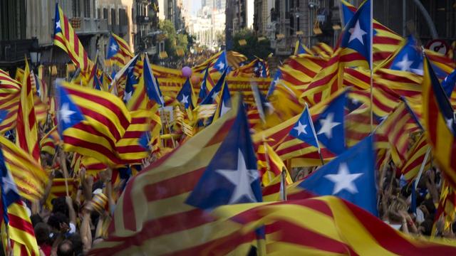 Barcelone a été envahie par les drapeaux catalans [Emilio Morenatti]