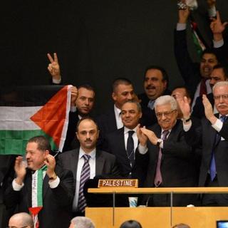 Dans son discours, Mahmoud Abbas a invité l'Assemblée générale "à produire un acte de naissance de l'Etat de Palestine". [Stan Honda]