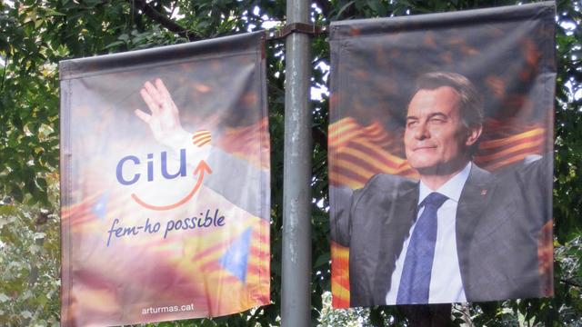 Une affiche du candidat nationaliste Artur Mas: un Messie pour la Catalogne? [Valérie Demon]