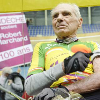 Le Français Robert Marchand va réaliser sa performance au Centre mondial du cyclisme à Aigle. [Laurent Gilliéron]