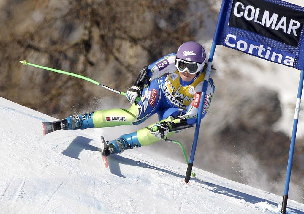 Tina Maze a réservé une surprise de sous-vêtement à la FIS et à Swiss-Ski. [ANDREA SOLERO]