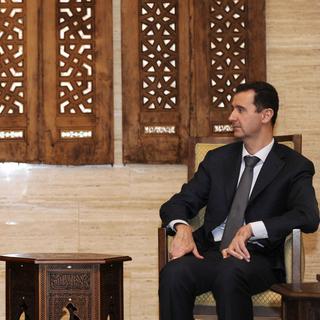 Le président syrien Bachar al-Assad et le vice-ministre chinois des Affaires étrangères Zhai Jun. [Xinhua, Qin Haishi]