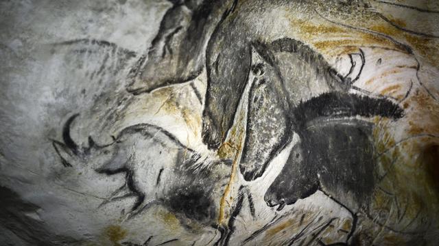 Les magnifiques fresques de la grotte Chauvet, en France. [Jeff Pachoud]