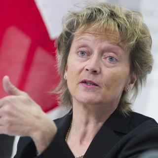 Eveline Widmer-Schlumpf brandit déjà le spectre des chiffres rouges pour 2014. [Marcel Bieri]