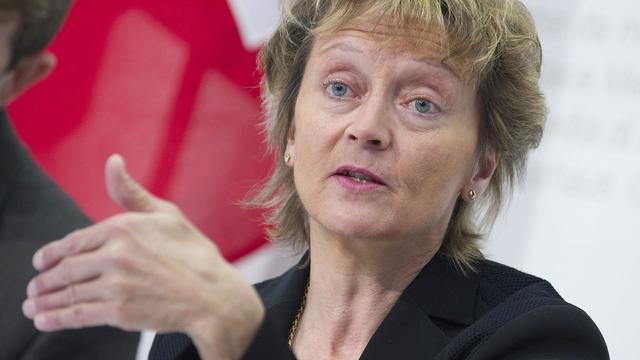 Eveline Widmer-Schlumpf brandit déjà le spectre des chiffres rouges pour 2014. [Marcel Bieri]