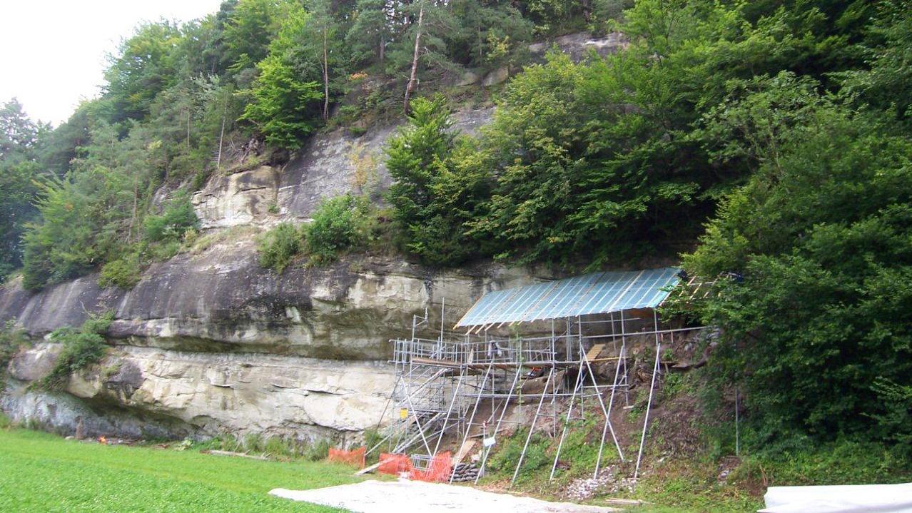 Le site archéologique de la Souche, sur la commune d'Arconciel, dans le canton de Fribourg. [DR]