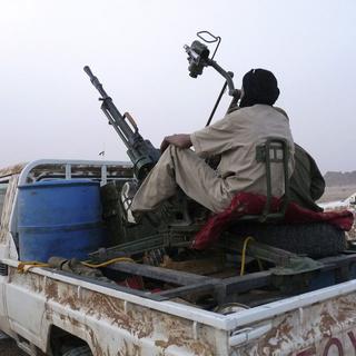 Rebelles touaregs photographiés dans le Nord du Mali en octobre 2011. [EPA/Keystone]
