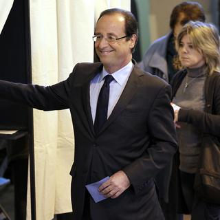 François Hollande a voté à Tulle, son fief en Corrèze. [Patrick Kovarik]