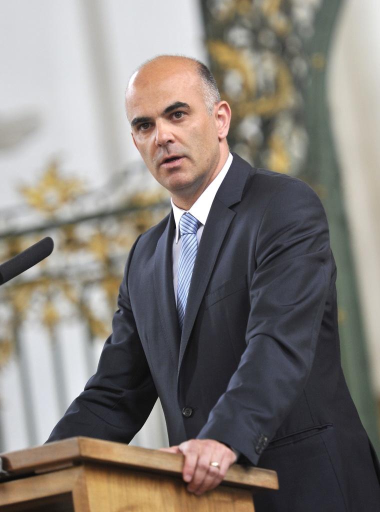 Alain Berset a relevé l'importance des assurances sociales pour la cohésion sociale et la paix du travail. [KEYSTONE - REGINA KUEHNE]