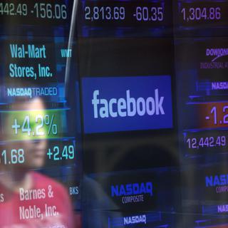 Facebook fait son entrée au Nasdaq. [AFP - Emmanuel Dunand]