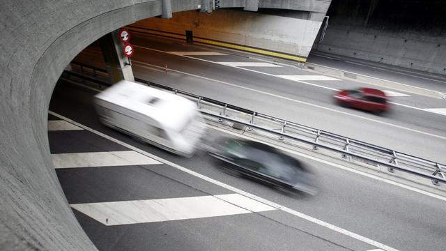 Le tunnel routier du Gothard. [Urs Flueeler]