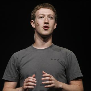 Mark Zuckerberg, CEO de Facebook, donnait sa 1ère conférence de presse depuis l'entrée en bourse. [Kimihiro Hoshino]