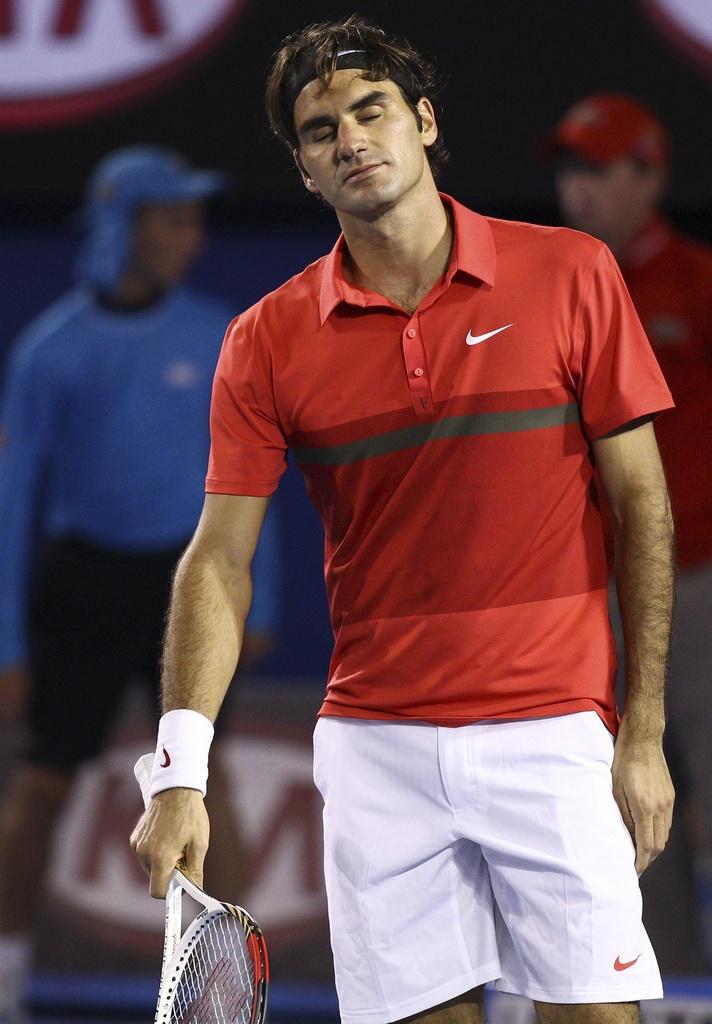 Roger Federer a beau fermer les yeux, son rêve de finale s'est envolé. [Rick Rycroft]