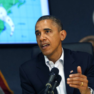 Le président Obama a passé l'examen "Sandy", le candidat Obama y gagnera sans doute des voix. [EPA/Keystone - Dennis Brack]