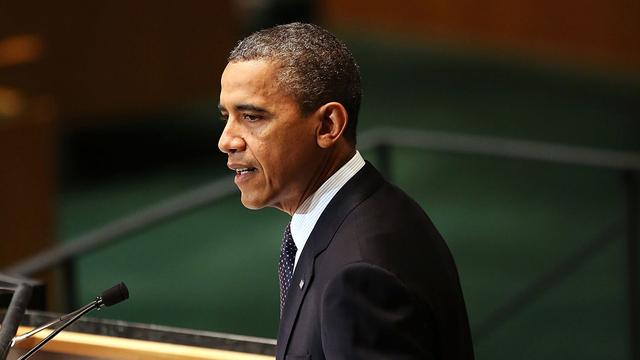 Barack Obama a repris sa casquette de président devant l'assemblée générale de l'ONU. [Getty Images/AFP - Spencer Platt]