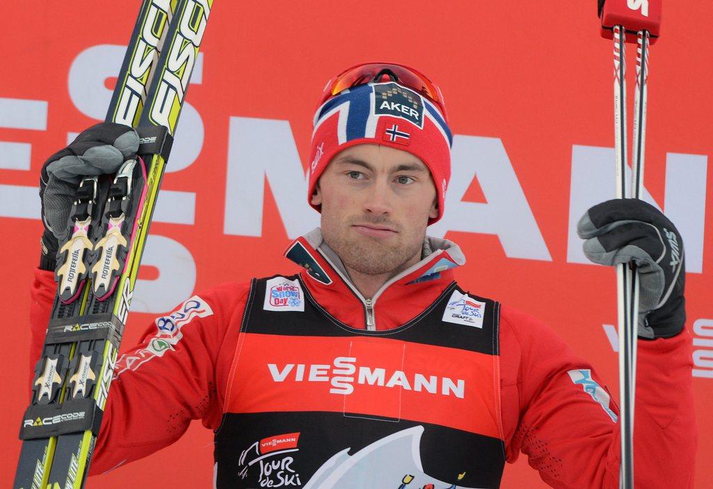 Petter Northug a gagné, mais il n'en donne pas l'air. [KEYSTONE - HENDRIK SCHMIDT]