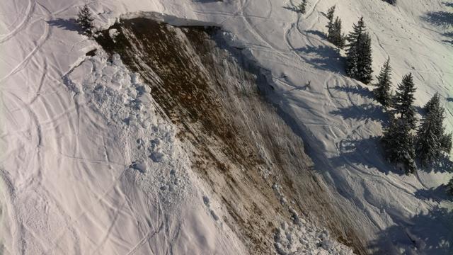 La coulée mesure environ 200 mètres de long sur 40 de large. [Axel Roduit]