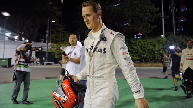 La fin de carrière semble proche pour la légende Michael Schumacher. [FRANCK ROBICHON]