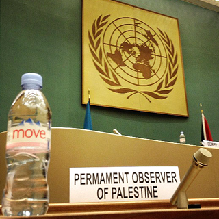 La Palestine est devenue jeudi 29.11.2012 Etat observateur aux Nations Unies, lors d'un vote historique à l'Assemblée générale de l'ONU. [Frédéric Pfyffer]