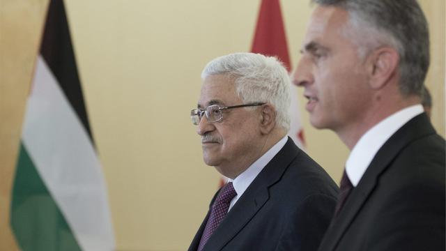 Mahmoud Abbas et Didier Burkhalter [Lukas Lehmann]
