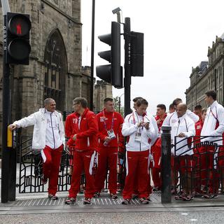 Après la visite de Londres, les footballeurs suisses affrontent le Gabon. [Peter Klaunzer]