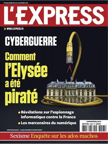 La couverture de L'Express sur la cyberguerre.