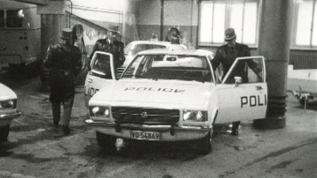 Police lausannoise 1974. [TSR archives]