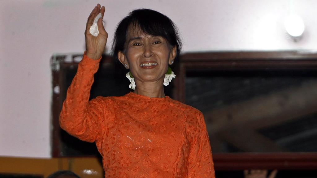 Aung San Suu Kyi a remporté son élection avec 82% des voix, selon son parti, la Ligue nationale pour la démocratie. [Nyein Chan Naing]