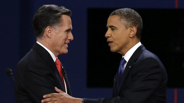 débat romney obama [Charlie Neibergall]