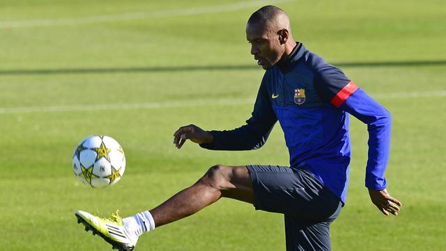 Eric Abidal a pu recommencer à s'entraîner avec le reste de ses coéquipiers. [MANU FERNANDEZ]