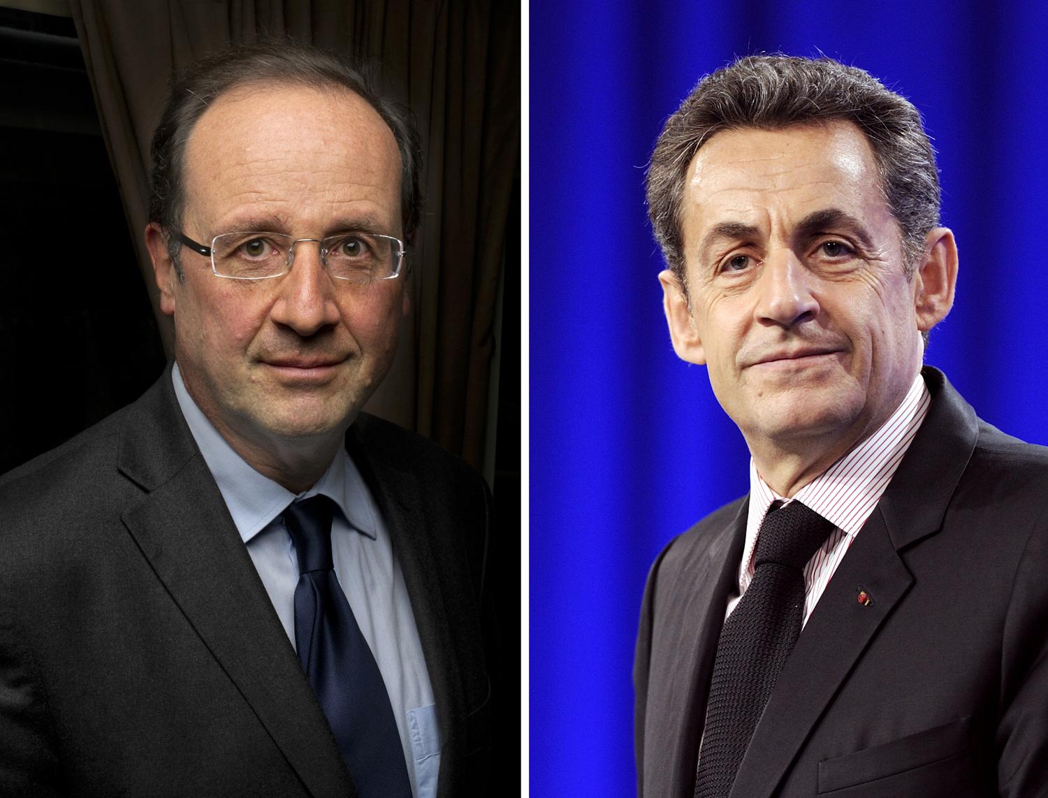 François Hollande, Nicolas Sarkozy.