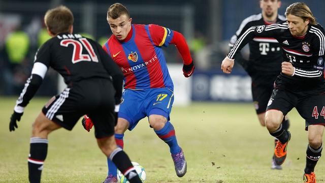 Emblème de la génération dorée du FCB, Shaqiri rejoindra le Bayern Munich cet été. [KEYSTONE - PETER KLAUNZER]