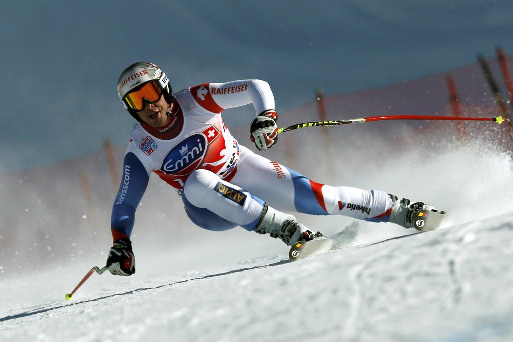 Beat Feuz pratique un ski très pur, vide de tout mouvement superflu. [Keystone - Shinichiro Tanaka]