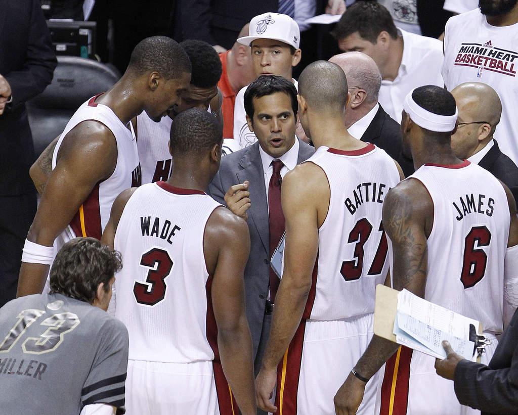 Le message du coach du Heat Erik Spoelstra a visiblement bien passé. [KEYSTONE - Wilfredo Lee]