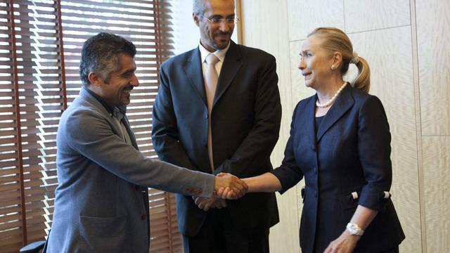 La sécrétaire d'Etat américaine Hillary Clinton a rencontré des activistes syriens à Istamboul. [Jacquelyn Martin]