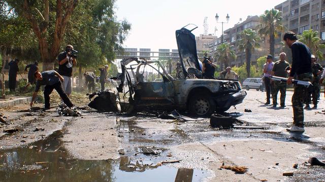 Les attaques, à la bombe notamment, se multiplient à Damas depusi quelques jours. [SANA/AFP]