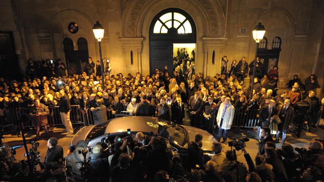 Plus de mille fidèles se sont recueillis à la synagogue Nazareth à Paris au cours d'un office à la mémoire des victimes. [AFP - BERTRAND GUAY]