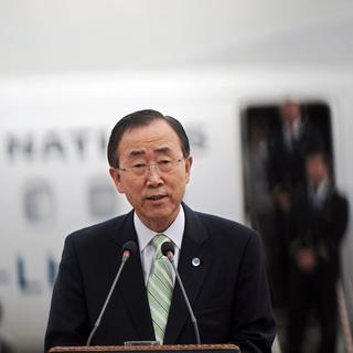 Ban Ki-moon a effectué la première visite d'un secrétaire général de l'ONU au Kosovo. [Kushtrim Ternava]