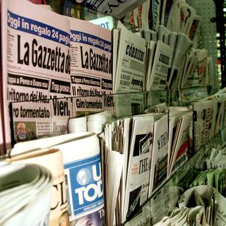 Le prix des journaux étrangers ne tient pas compte de la baisse de l'euro. [Peter Gerber]